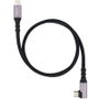Nanocable Cable USB-C 3.2 Gen2 Acodado 100W 10Gbps 0.5m Negro